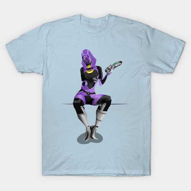 Tali'Zorah vas Normandy T-Shirt by raulchirai